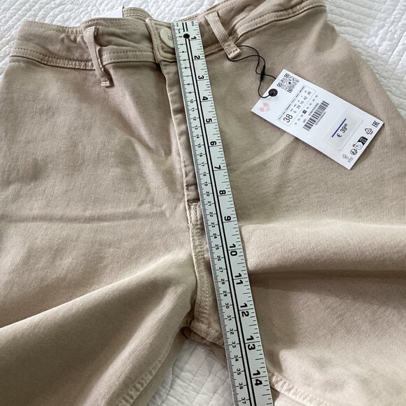 NWT Zara The Marine Straight Womens Stone Grey Pants Size 6 - Picture 8 of 14